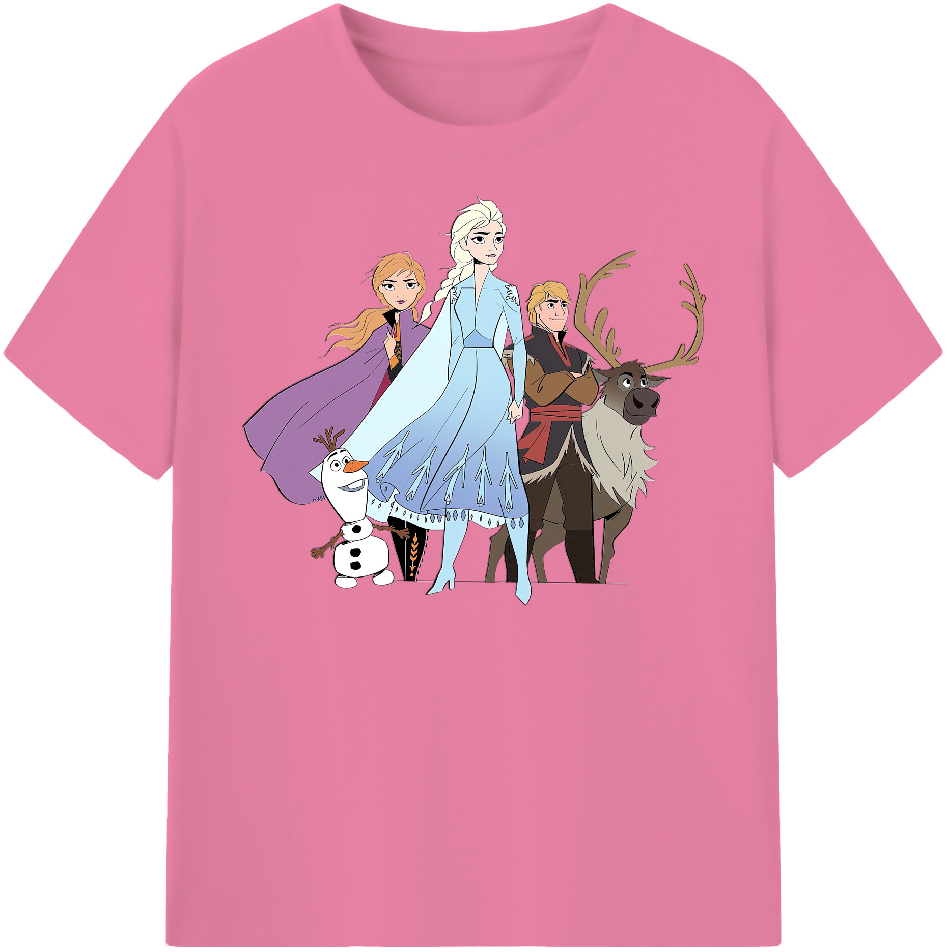 （画像用） アナと雪の女王 アンナ エルサ Frozen Anna Elsa 綿100％半袖Tシャツ（フロントプリント）